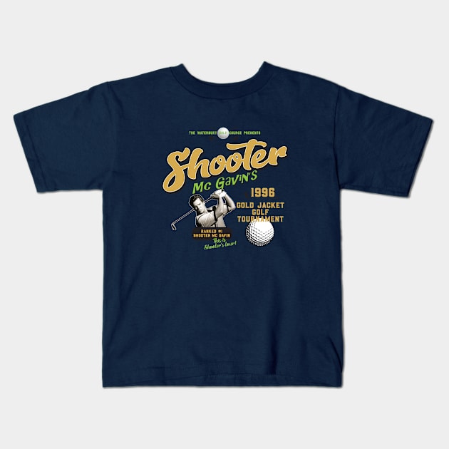 Shooter's Golden Jacket Tournament Kids T-Shirt by DavidLoblaw